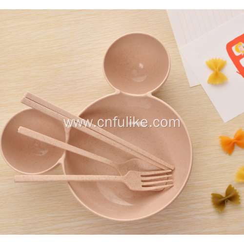 4-Pieces Mickey Mouse Shape Kids Tableware